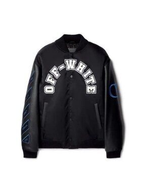 Off-White Men s Black Varsity Jacket New Size 44US /54EU